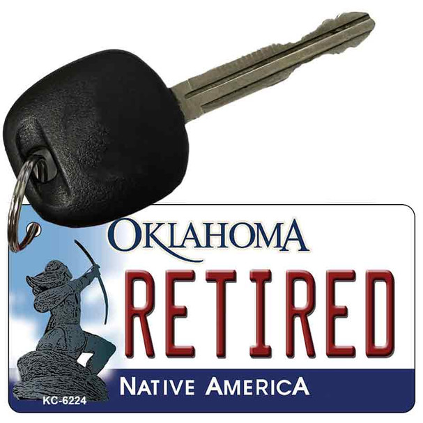 Retired Oklahoma State License Plate Novelty Wholesale Key Chain