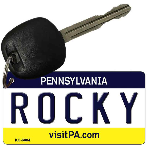 Rocky Pennsylvania State License Plate Wholesale Key Chain