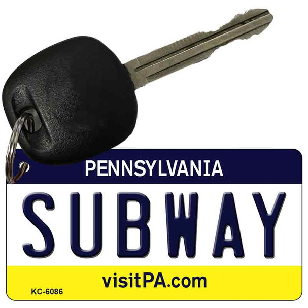 Subway Pennsylvania State License Plate Wholesale Key Chain