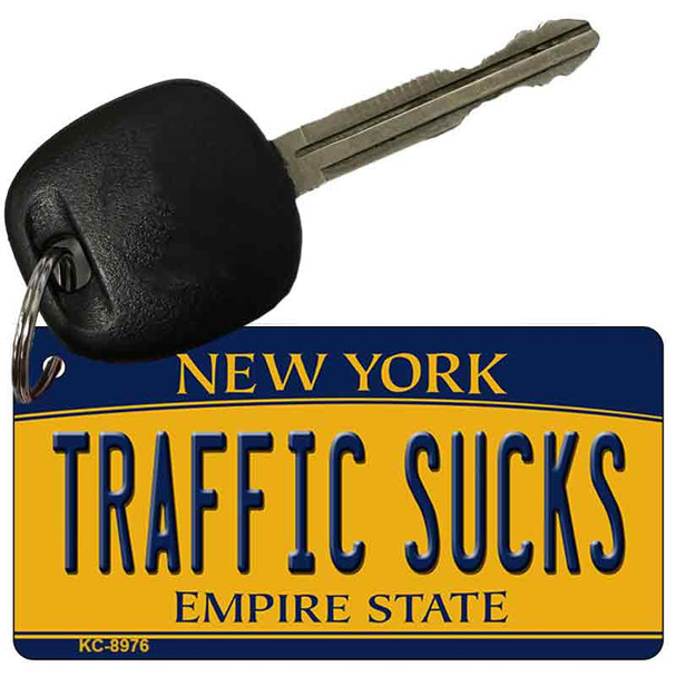 Traffic Sucks New York State License Plate Wholesale Key Chain