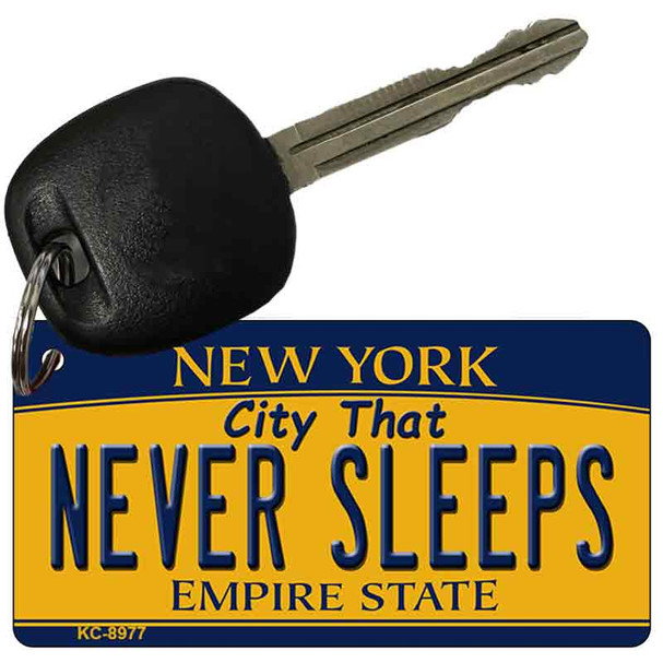 Never Sleeps New York State License Plate Wholesale Key Chain