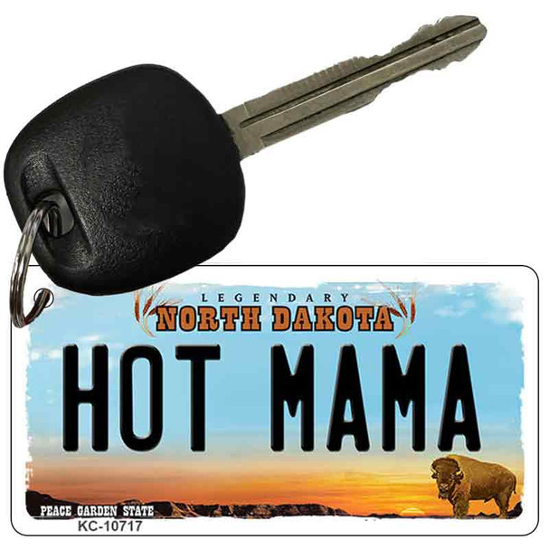 Hot Mama North Dakota State License Plate Wholesale Key Chain