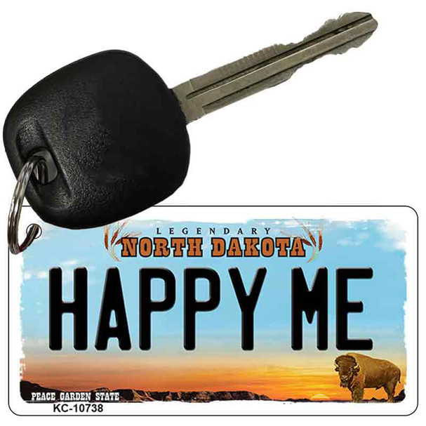 Happy Me North Dakota State License Plate Wholesale Key Chain