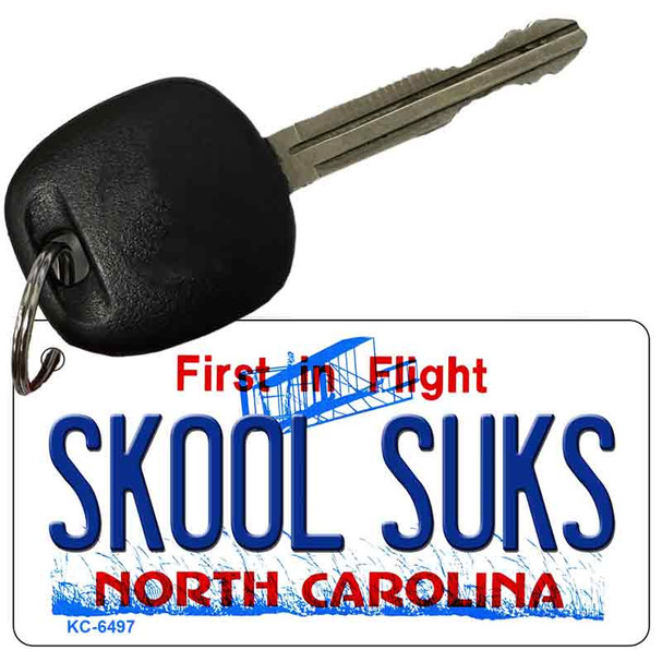 Skool Suks North Carolina State License Plate Wholesale Key Chain