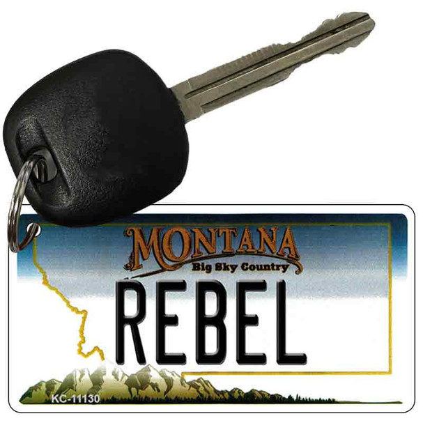 Rebel Montana State License Plate Novelty Wholesale Key Chain