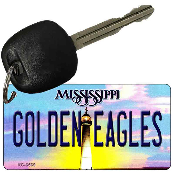 Golden Eagles Mississippi State License Plate Wholesale Key Chain