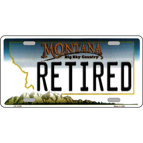 Retired Montana State Novelty Wholesale License Plate