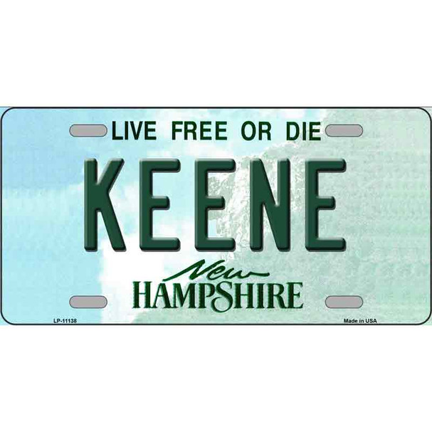 Keene New Hampshire State Wholesale License Plate