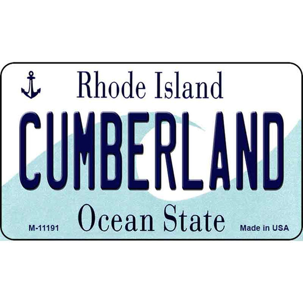 Cumberland Rhode Island State License Plate Novelty Wholesale Magnet M-11191