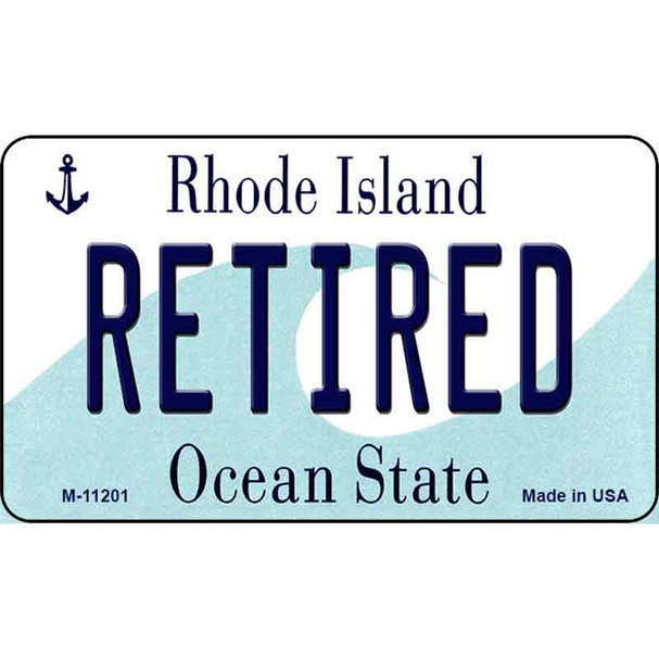 Retired Rhode Island State License Plate Novelty Wholesale Magnet M-11201