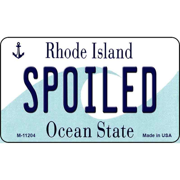 Spoiled Rhode Island State License Plate Novelty Wholesale Magnet M-11204