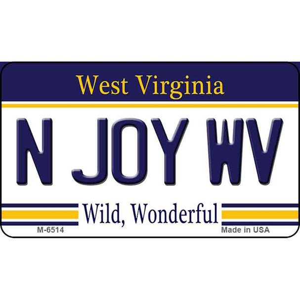 N Joy WV West Virginia State License Plate Wholesale Magnet M-6514