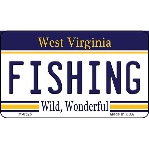 Fishing West Virginia State License Plate Wholesale Magnet M-6525