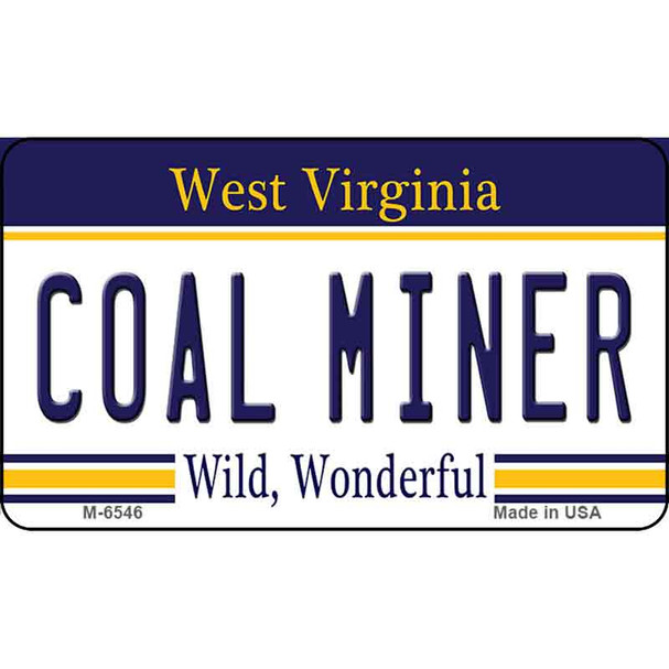 Coal Miner West Virginia State License Plate Wholesale Magnet M-6546