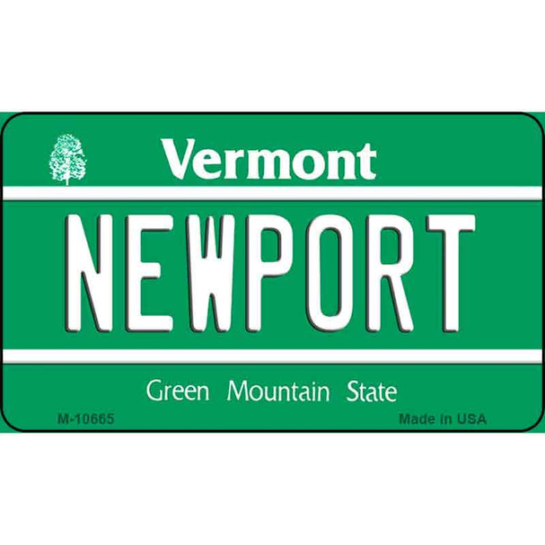 Newport Vermont State License Plate Novelty Wholesale Magnet M-10665