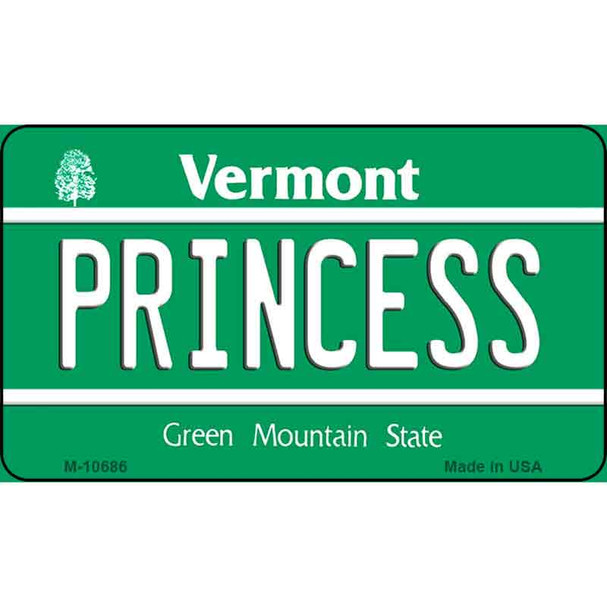 Princess Vermont State License Plate Novelty Wholesale Magnet M-10686