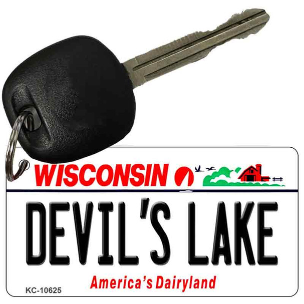 Devils Lake Wisconsin License Plate Novelty Wholesale Key Chain