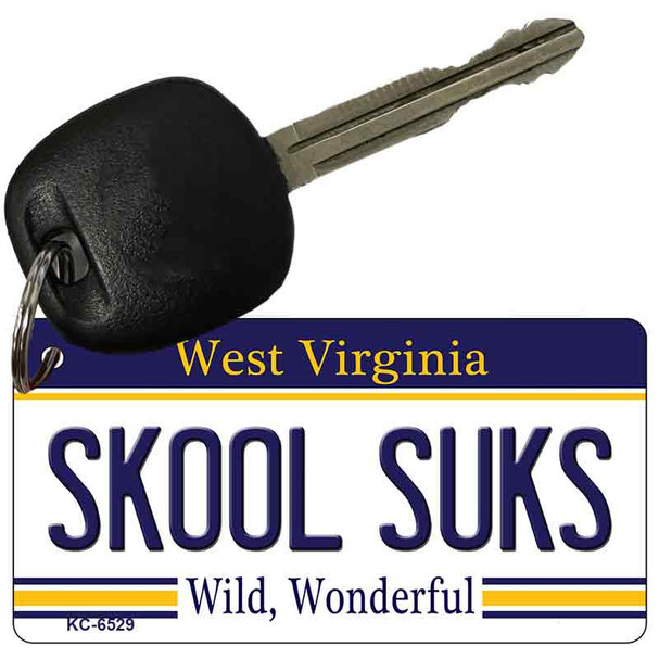 Skool Suks West Virginia License Plate Wholesale Key Chain