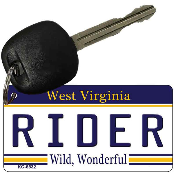 Rider West Virginia License Plate Wholesale Key Chain