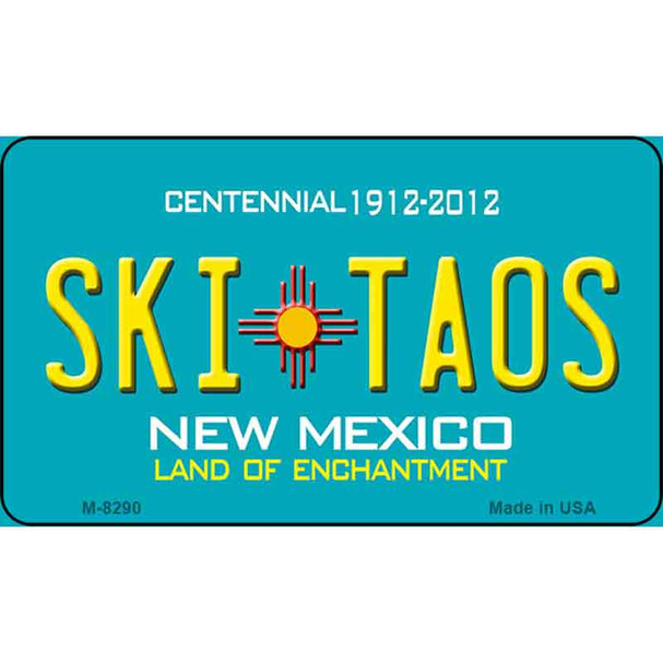 Ski Taos Teal New Mexico Novelty Wholesale Magnet