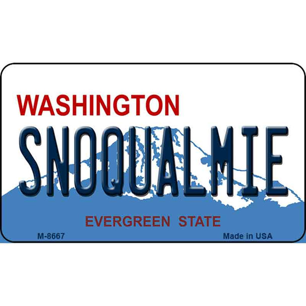 Snoqualmie Washington State License Plate Wholesale Magnet M-8667