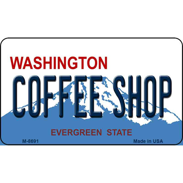 Coffee Shop Washington State License Plate Wholesale Magnet M-8691