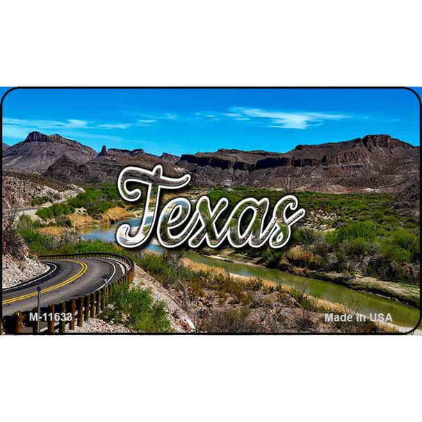 Texas Open Mountain Road Wholesale Novelty Metal Magnet M-11633