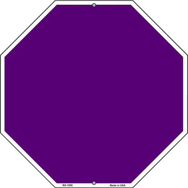 Purple Dye Sublimation Wholesale Octagon Metal Novelty Stop Sign BS-1008