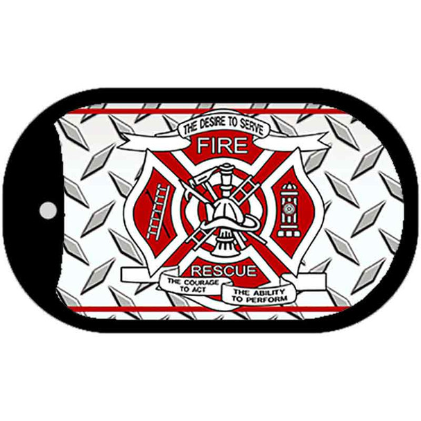 Fire Rescue Diamond Novelty Wholesale Dog Tag Necklace