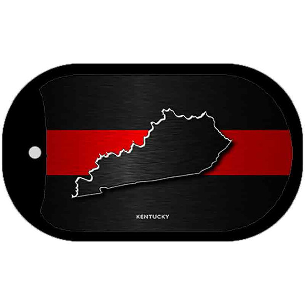 Kentucky Thin Red Line Novelty Wholesale Dog Tag Necklace