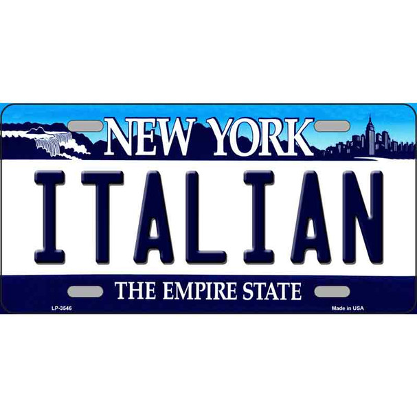 Italian New York Novelty Wholesale Metal License Plate