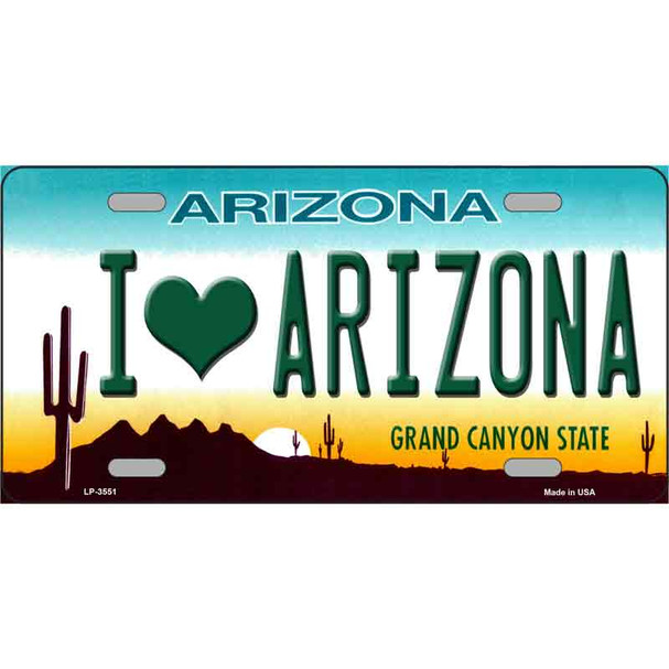 I Love Arizona Novelty Wholesale Metal Novelty License Plate