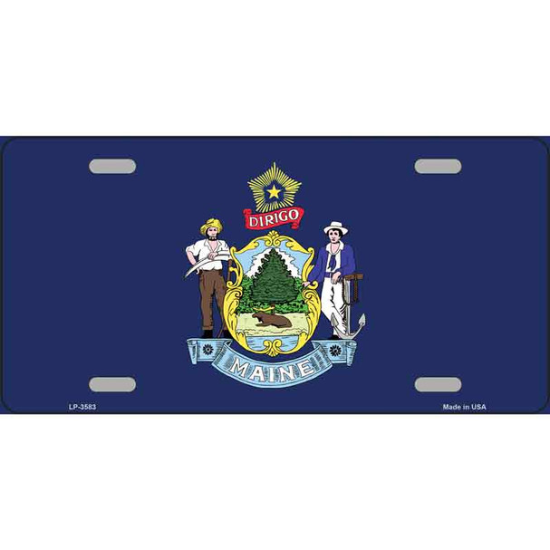 Maine State Flag Wholesale Metal Novelty License Plate