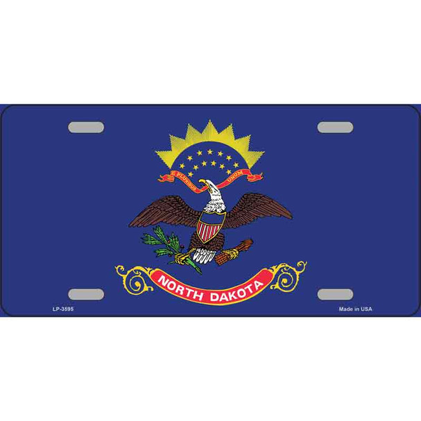 North Dakota State Flag Wholesale Metal Novelty License Plate