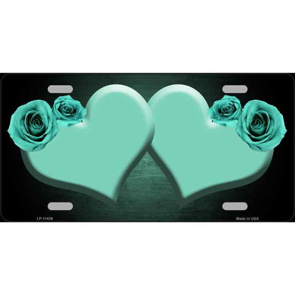Hearts Over Roses In Mint Wholesale Novelty License Plate