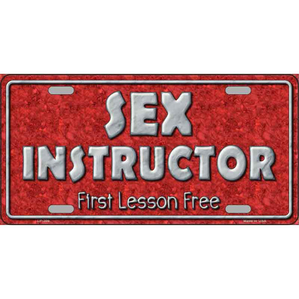 Sex Instructor Wholesale Metal Novelty License Plate