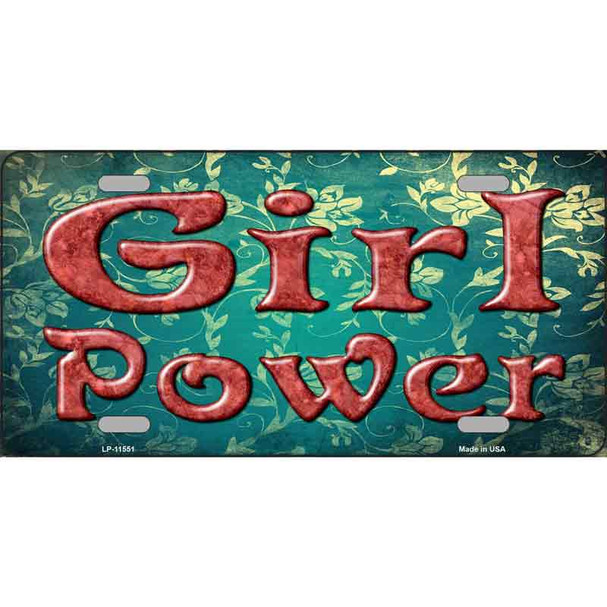 Girl Power Wholesale Novelty License Plate