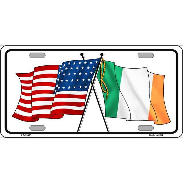 Ireland USA Crossed Flag Wholesale Novelty License Plate