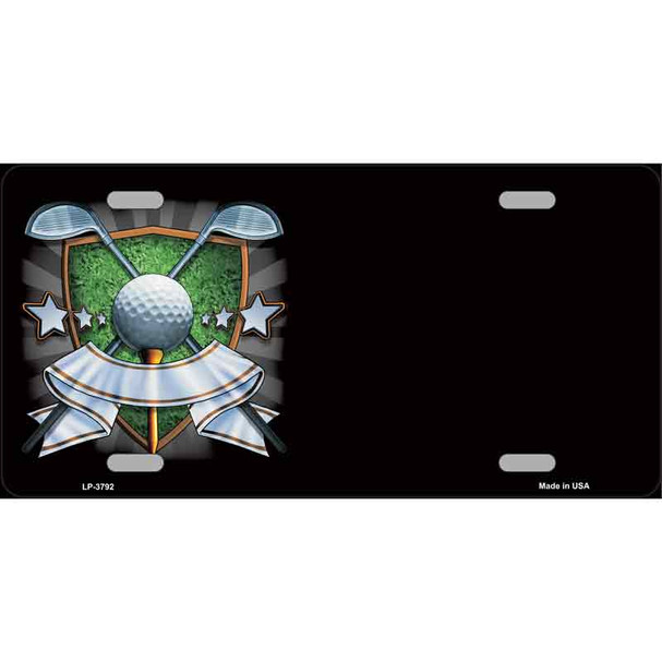 Golf Banner Offset Wholesale Metal Novelty License Plate