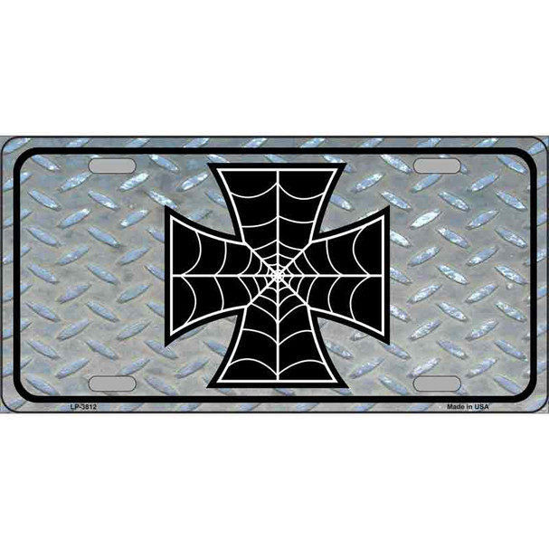 Maltese Cross Spider Web Wholesale Metal Novelty License Plate