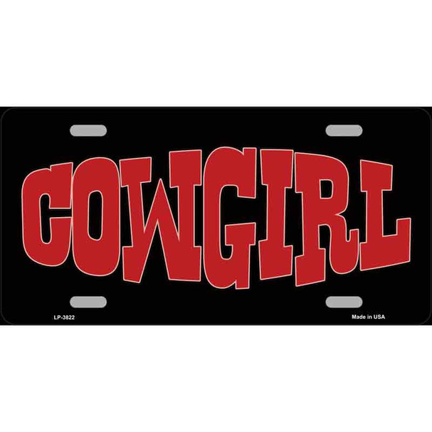 Cowgirl Wholesale Metal Novelty License Plate LP-3822