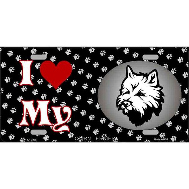 I Love My Cairn Terrier Wholesale Metal Novelty License Plate