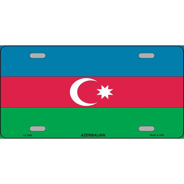 Azerbaijan Flag Wholesale Metal Novelty License Plate