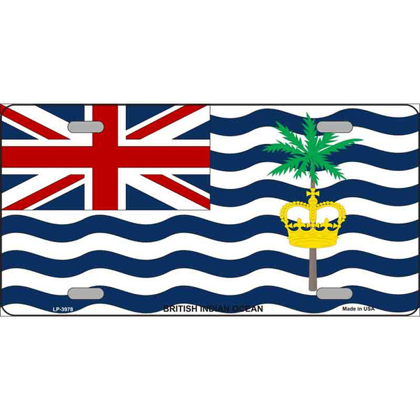 British Indian Ocean Flag Wholesale Metal Novelty License Plate