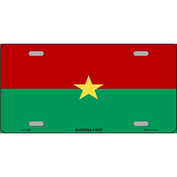 Burkina Faso Flag Wholesale Metal Novelty License Plate