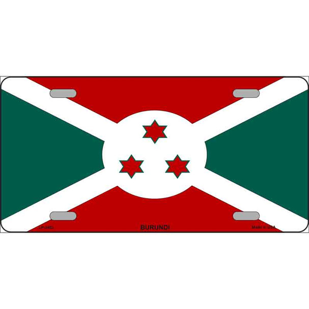Burundi Flag Wholesale Metal Novelty License Plate