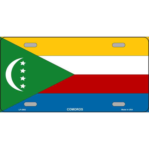 Comoros Flag Wholesale Metal Novelty License Plate