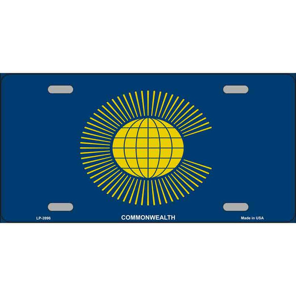 Commonwealth Flag Wholesale Metal Novelty License Plate