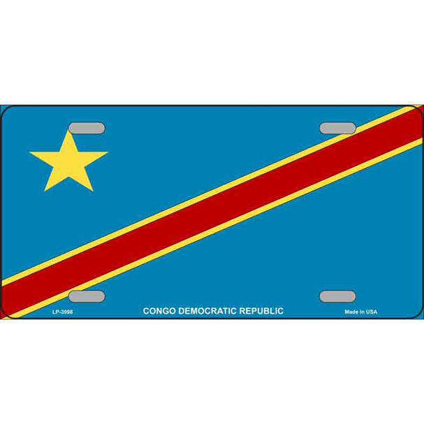 Congo Democratic Republic Flag Wholesale Metal Novelty License Plate