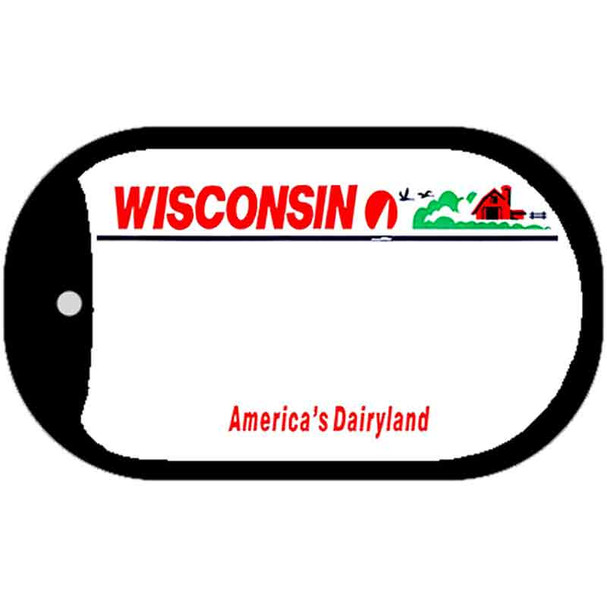 Wisconsin Blank Wholesale Dog Tag Necklace